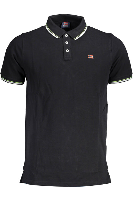 Norway 1963 Mens Short Sleeve Polo Black