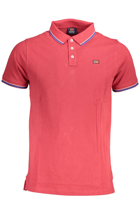 Norway 1963 Mens Short Sleeve Polo Shirt Red