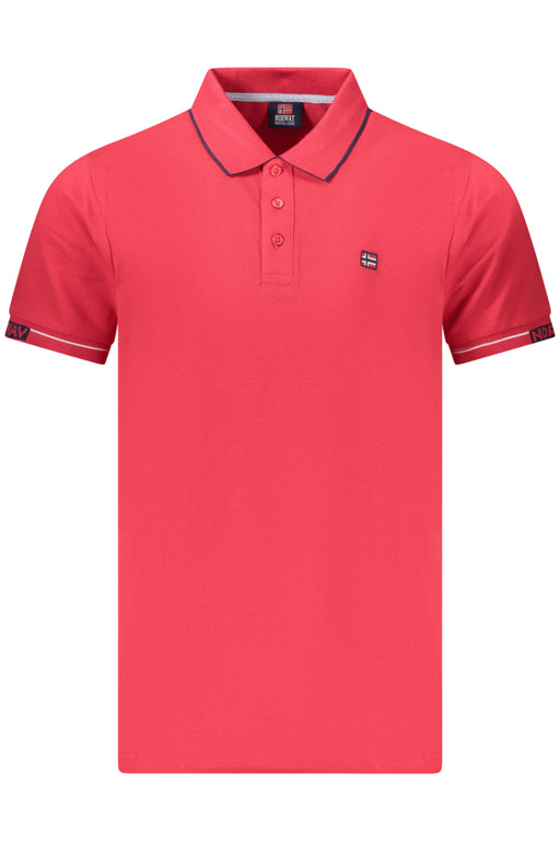 Norway 1963 Mens Short Sleeve Polo Shirt Red