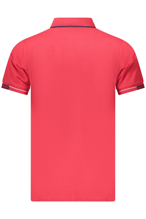 Norway 1963 Mens Short Sleeve Polo Shirt Red