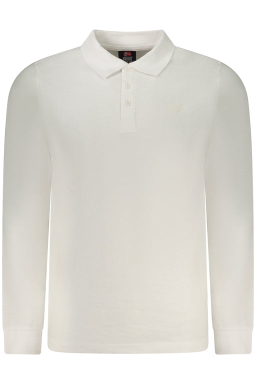 Norway 1963 Mens Long-Sleeved Polo Shirt White