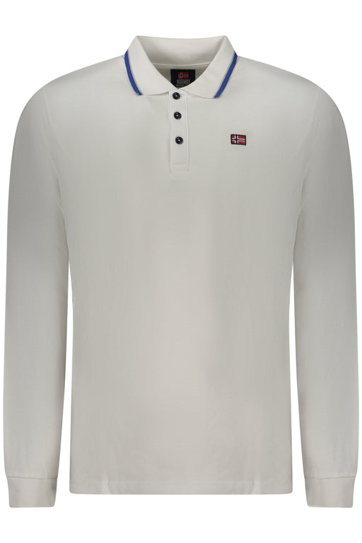 Norway 1963 Mens Long-Sleeved Polo Shirt White