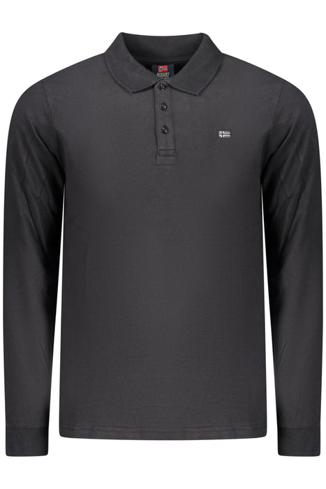 Norway 1963 Mens Long-Sleeved Polo Shirt, Black