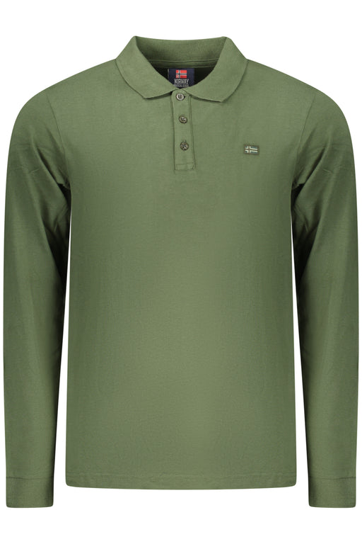 Norway 1963 Mens Long-Sleeved Polo Shirt, Green