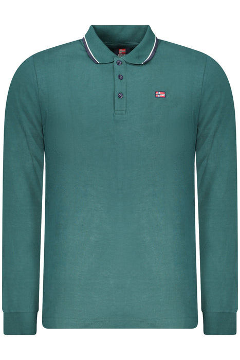 Norway 1963 Mens Long-Sleeved Polo Shirt, Green