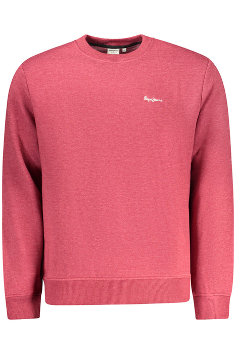 Pepe Jeans Mens Red Zip-Up Sweatshirt