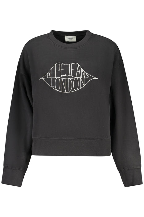 Pepe Jeans Womens Black Zip-Up Sweatshirt
