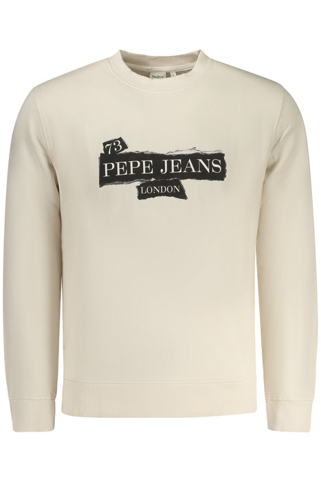 Pepe Jeans Mens Beige Zip-Up Sweatshirt