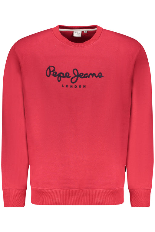 Pepe Jeans Mens Red Zip-Up Sweatshirt