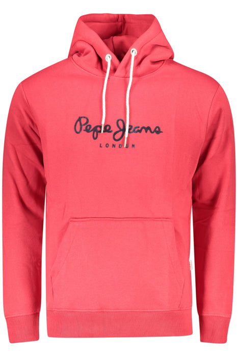 Pepe Jeans Mens Red Zip-Up Sweatshirt