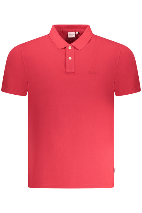 Pepe Jeans Mens Short Sleeve Polo Shirt Red