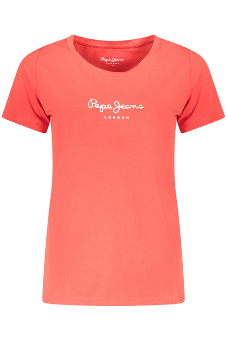 Pepe Jeans Womens Short-Sleeved T-Shirt, Red