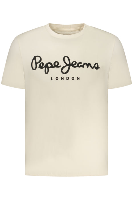 Pepe Jeans Mens Short-Sleeve T-Shirt, Beige