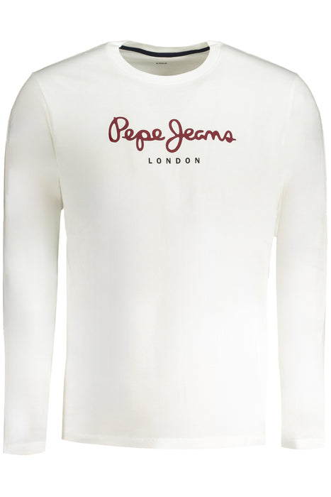 Pepe Jeans Mens Long-Sleeved T-Shirt White