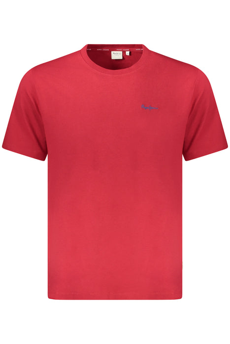 Pepe Jeans Mens Short-Sleeved T-Shirt, Red