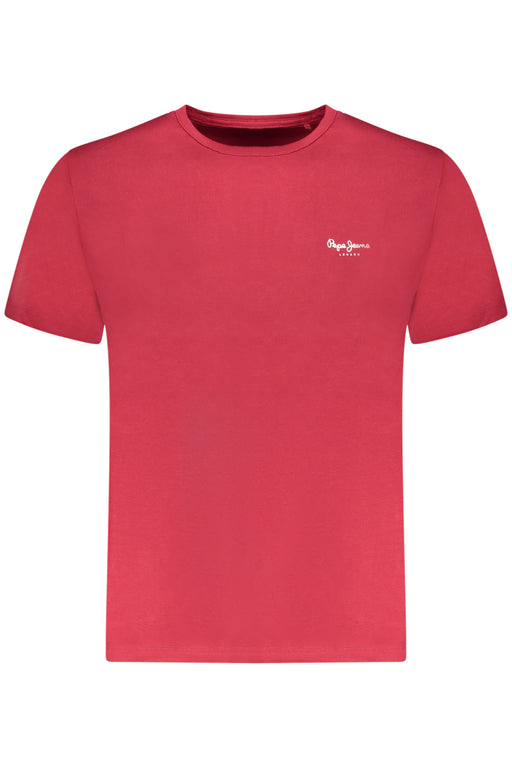 Pepe Jeans Mens Short-Sleeved T-Shirt, Red
