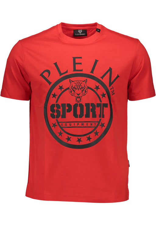 Plein Sport Red Mens Short Sleeve T-Shirt
