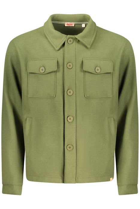 Mens Green Long-Sleeved Rifle Shirt