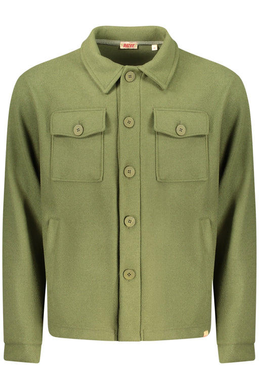 Mens Green Long-Sleeved Rifle Shirt