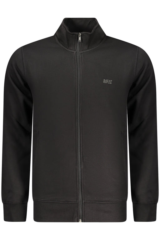 Rifle Mens Black Zip-Up Sweatshirt