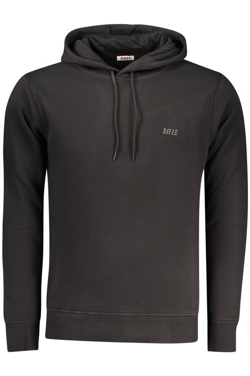 Rifle Mens Black Zip-Up Sweatshirt
