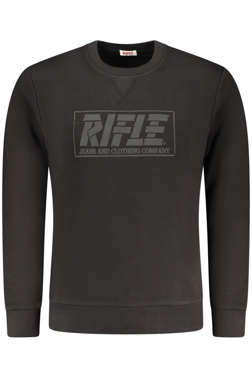 Rifle Mens Black Zip-Up Sweatshirt