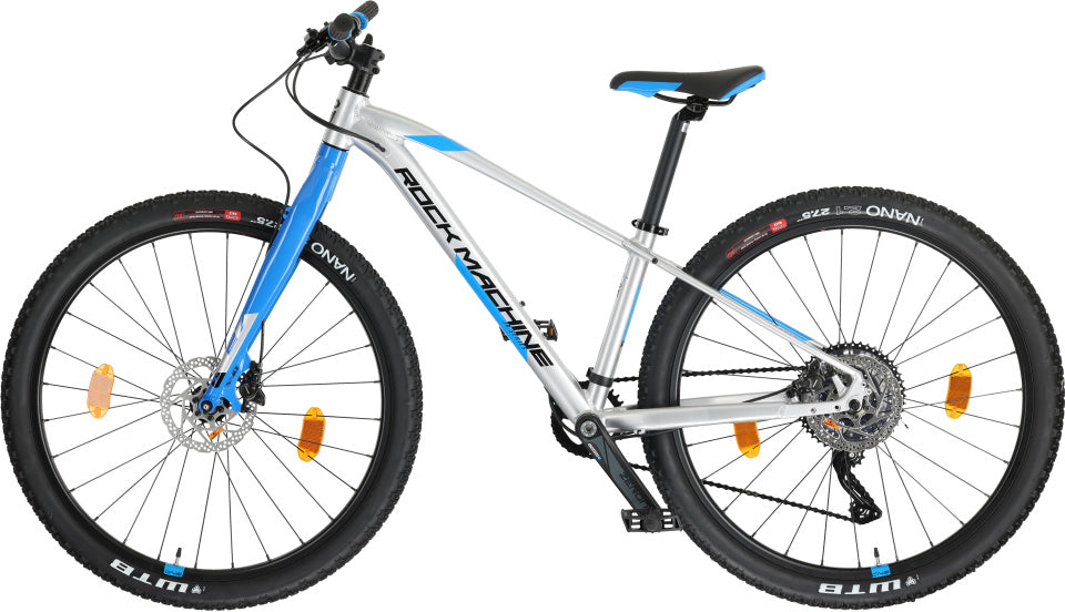 Thunder 27 Inch XS Junior 9SP Hydraulic Disc Brake Silver/Blue,