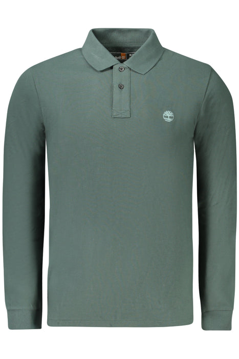Timberland Mens Long-Sleeve Polo Shirt, Green