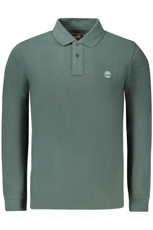 Timberland Mens Long-Sleeve Polo Shirt, Green