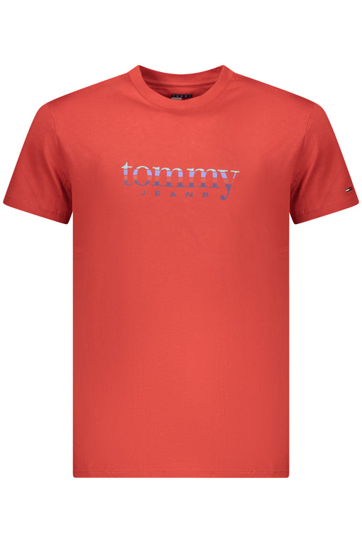 Tommy Hilfiger Mens Short-Sleeved T-Shirt, Red