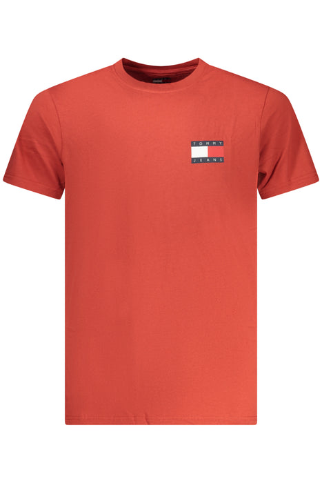 Tommy Hilfiger Mens Short-Sleeved T-Shirt, Red
