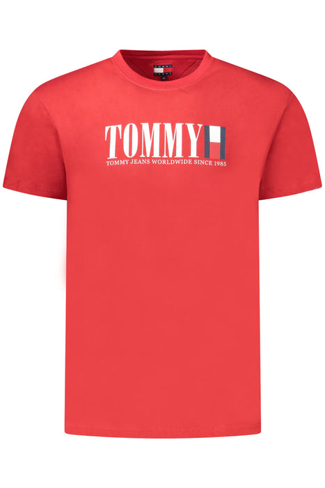 Tommy Hilfiger Mens Short-Sleeved T-Shirt, Red