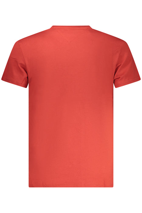 Tommy Hilfiger Mens Short-Sleeved T-Shirt, Red