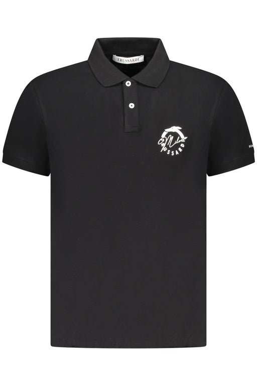 Trussardi Mens Short Sleeve Polo Black