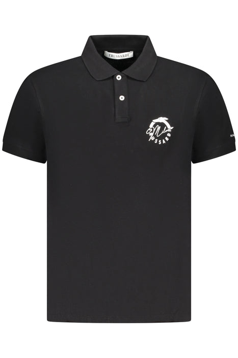 Trussardi Mens Short Sleeve Polo Black