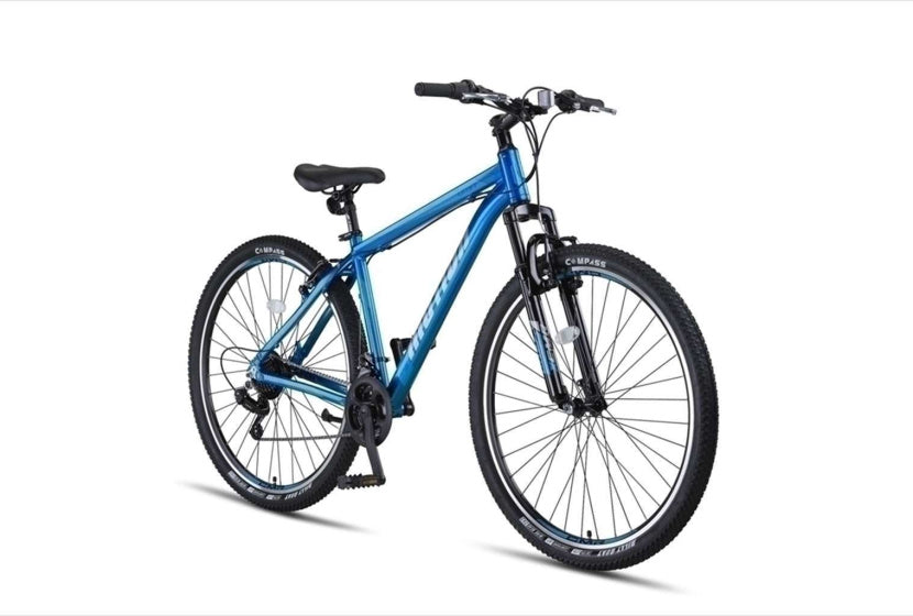 4 Motion MTB 27.5 Inch 47 cm Unisex 21SP Rim Brakes Blue/Black,