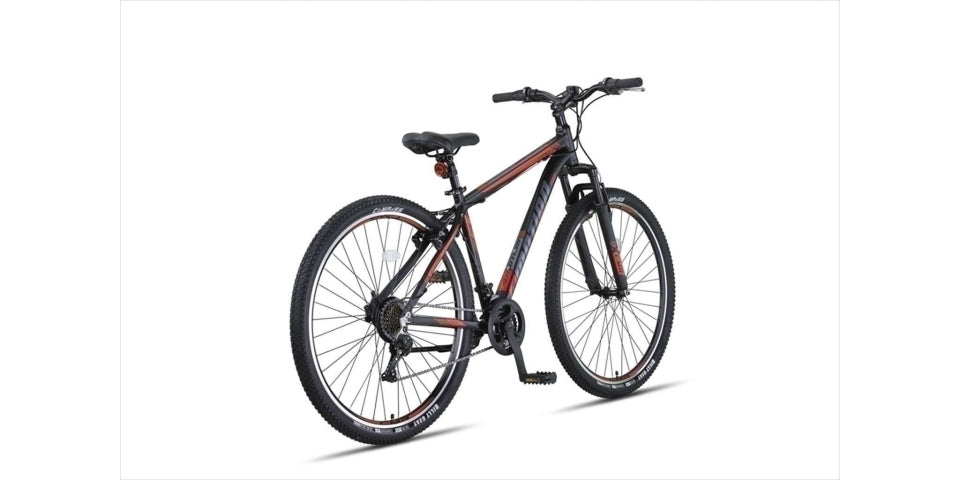 4 Motion MTB 29 Inch 46 cm Unisex 21SP Rim Brakes Black/Red,