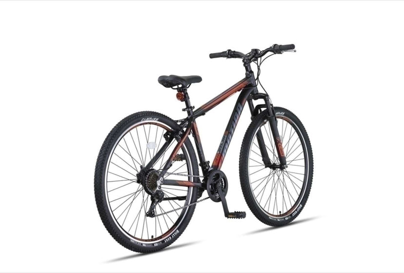 4 Motion MTB 29 Inch 46 cm Unisex 21SP Rim Brakes Black/Red,