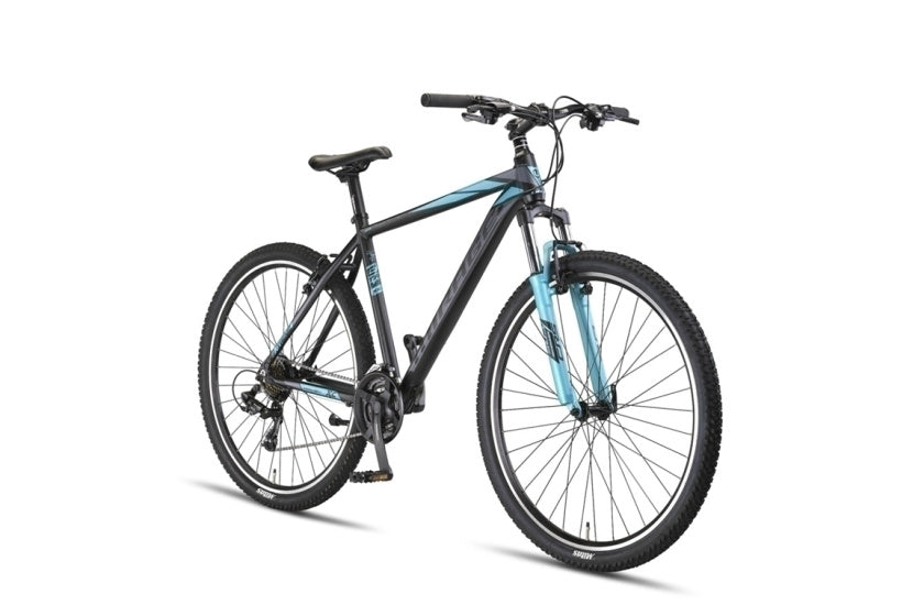 Mirage Oversized MTB 27.5 Inch 50 cm Unisex 21SP Rim Brakes Black/Turquoise,