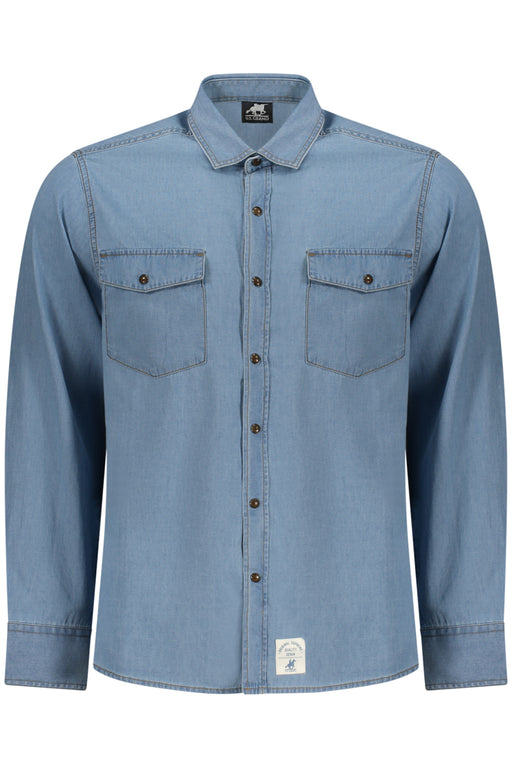 Us Grand Mens Long-Sleeved Shirt, Blue