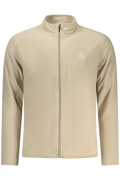 Us Grand Mens Beige Zip-Up Sweatshirt