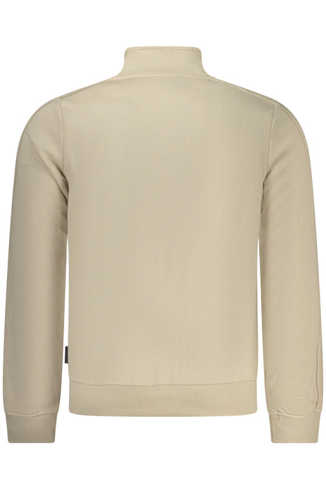 Us Grand Mens Beige Zip-Up Sweatshirt