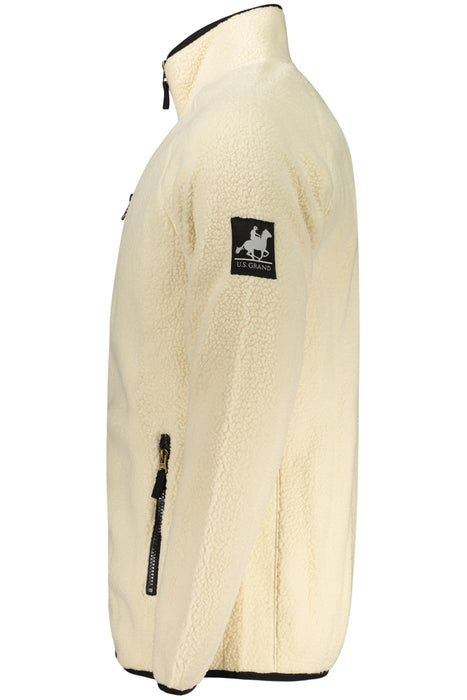 Us Grand Mens White Zip-Up Sweatshirt