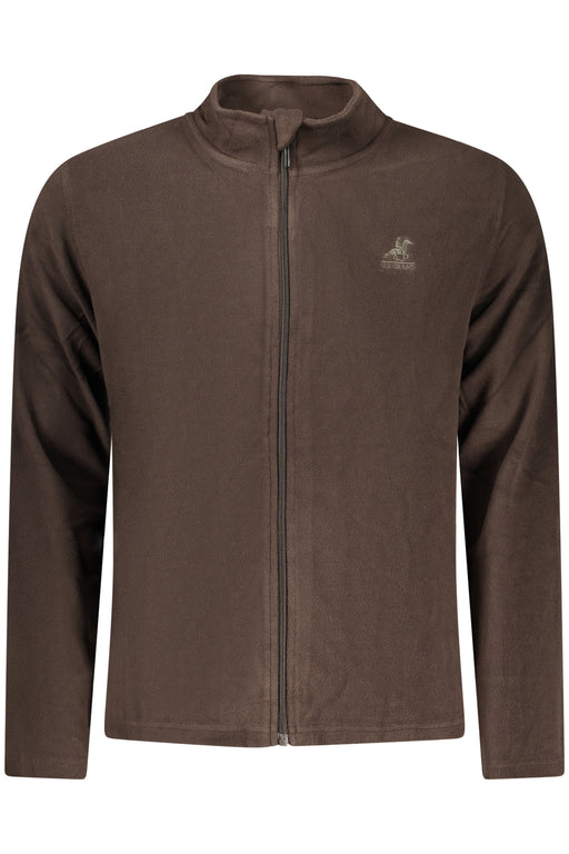 Us Grand Mens Brown Zip-Up Sweatshirt