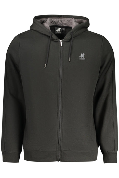 Us Grand Mens Black Zip-Up Sweatshirt