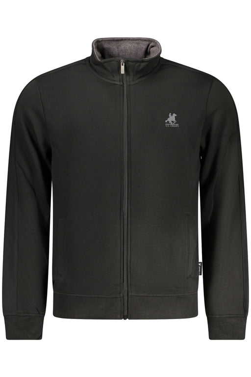 Us Grand Mens Black Zip-Up Sweatshirt