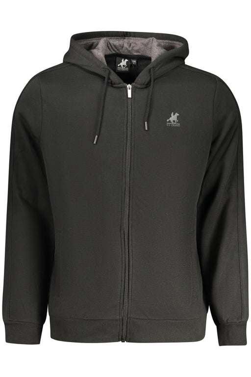 Us Grand Mens Black Zip-Up Sweatshirt