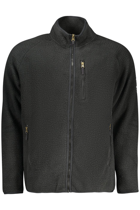 Us Grand Mens Black Zip-Up Sweatshirt