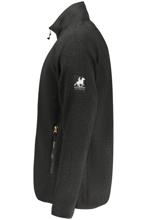 Us Grand Mens Black Zip-Up Sweatshirt