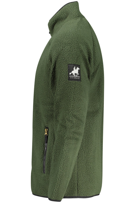 Us Grand Mens Green Zip-Up Sweatshirt